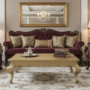 Mesa de Centro Luis XV Dourada + Cores