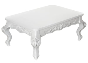 Mesa de Centro Luis XV Entalhada Branca + Cores