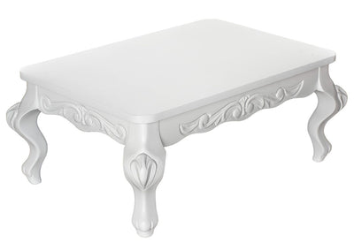 Mesa de Centro Luis XV Entalhada Branca + Cores