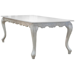 Mesa Entalhada Retangular Imperador Provençal Branca + Cores
