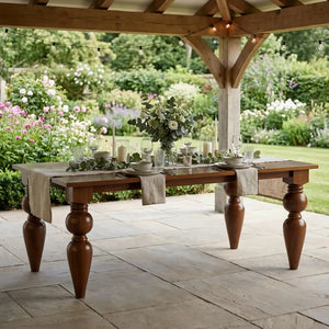 Mesa Esmeralda 220 - Verniz Imbuia + Cores