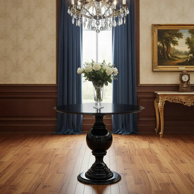 Mesa Redonda Global Preta Tampo 90 / 100 / 110 / 120cm + Cores