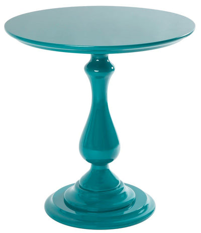 Mesa Lateral Redonda Torneada Titanium - Azul Turquesa + Cores