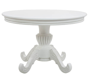 Mesa Entalhada Redonda Medalhão 120cm Branco Fosco + Cores