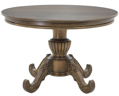 Mesa Entalhada Redonda Medalhão 120cm Envelhecido + Cores