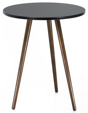 Mesa Palito Redonda Preta e Verniz + Cores