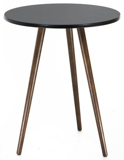 Mesa Palito Redonda Preta e Verniz + Cores