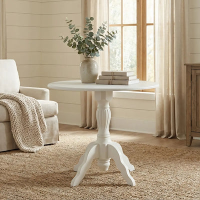 Mesa Redonda Torneada America - Branca + Cores