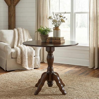 Mesa Redonda Torneada America - Capuccino + Cores