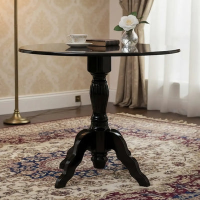 Mesa Redonda Torneada America - Preta + Cores