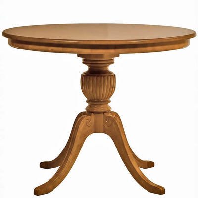 Mesa Entalhada Redonda Carla Verniz Mel 80/90/100/110cm + Cores