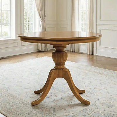 Mesa Entalhada Redonda Carla Verniz Mel 80/90/100/110cm + Cores