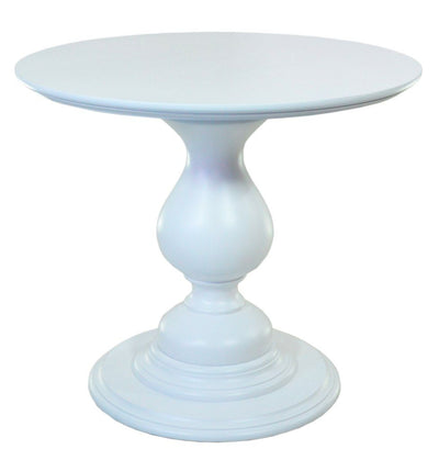 Mesa Redonda Canon 90cm Pé Maciço - Branca + Cores