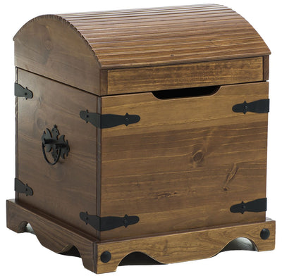 Mini Baú com Tampo Curvo Verniz Imbuia + Cores