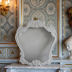 Moldura Entalhada Clássica Pentágono Branca e Dourada + Cores