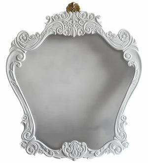 Moldura Entalhada Clássica Pentágono Branca e Dourada + Cores