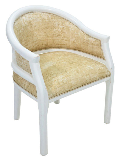 Poltrona Carla Provençal Branca e Amarelado Estampado + Cores