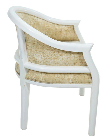 Poltrona Carla Provençal Branca e Amarelado Estampado + Cores