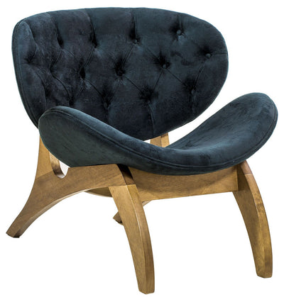 Poltrona Concha - Imbuia e Preto + Cores