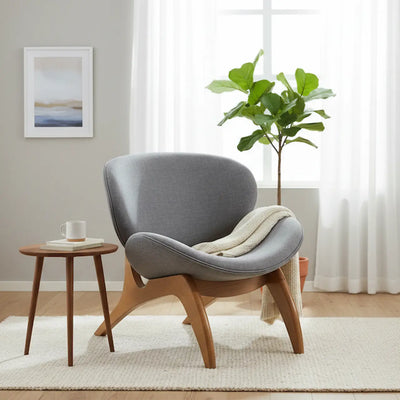 Poltrona Concha - Mel com Cinza + Cores