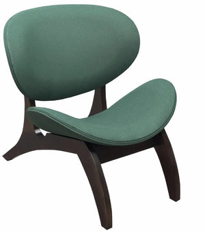 Poltrona Concha Lisa - Capuccino e Linho Verde