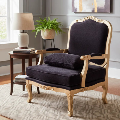 Poltrona Imperatriz Dourado e Preto + Cores