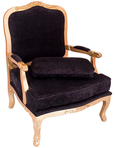 Poltrona Imperatriz Dourado e Preto + Cores