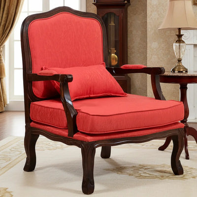 Poltrona King Capucinno e Vermelho Texturizado + Cores