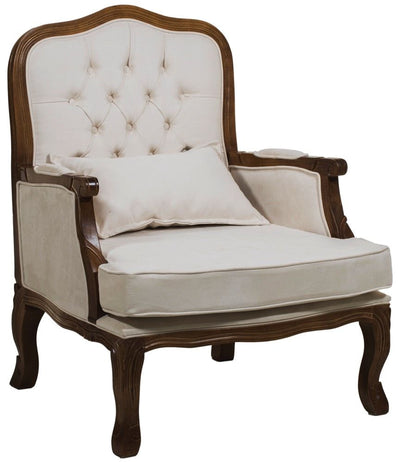 Poltrona King Vitoriana Verniz Imbuia e Suede Claro + Cores