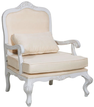 Poltrona Rei Luis XV - Branco e Creme + Cores