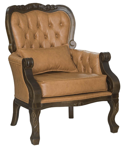 Poltrona Vitoriana Estofada em Couro Ecológico + Cores