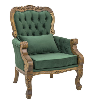 Poltrona Vitoriana Envelhecido com Verde + Cores