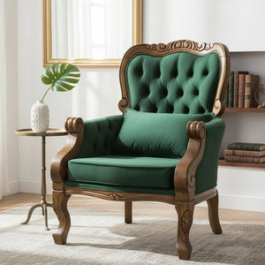 Poltrona Vitoriana Envelhecido com Verde + Cores