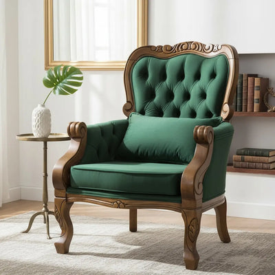 Poltrona Vitoriana Envelhecido com Verde + Cores