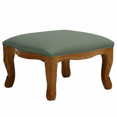 Puff Entalhado Mel e Linho Verde + Cores