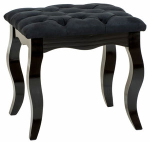 Puff Luis XV Liso - Preto + Cores