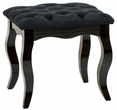 Puff Luis XV Liso - Preto + Cores