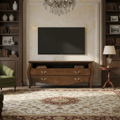 Rack Bombê 2 Gavetas com Nicho - Envelhecido