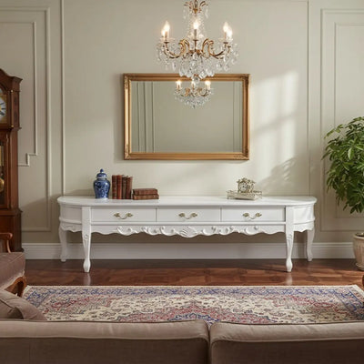 Rack Clássico Oval 3 Gavetas Branco + Cores