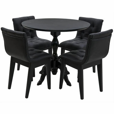 Sala de Jantar Compacta America/10 Pontos 4 Lugares Facto Preto + Cores