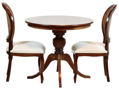 Sala de Jantar Compacta Carla 2 Lugares Medalhão com Tela - Imbuia + Cores