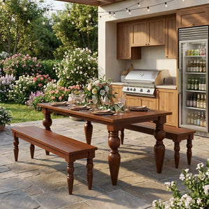 Sala de Jantar Esmeralda 180 - Verniz Imbuia + Cores