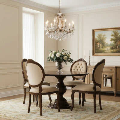 Sala de Jantar Canon com Medalhão Entalhada - Capuccino + Cores