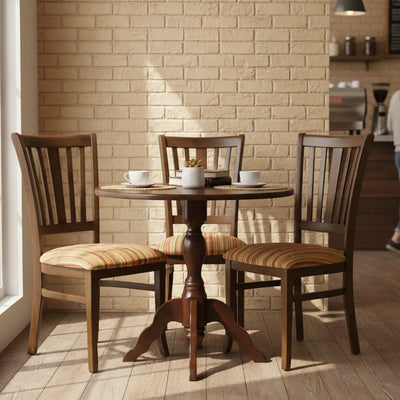 Sala de Jantar Plaza Compacta - 3 Lugares Capuccino + Cores