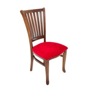 Cadeira Plaza I Capuccino e Vermelho