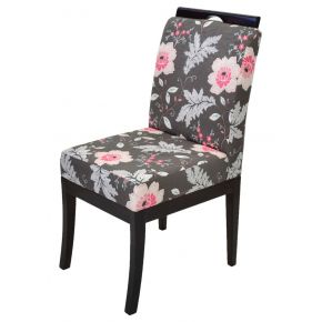 Cadeira Komfort - Capuccino com Floral Cinza