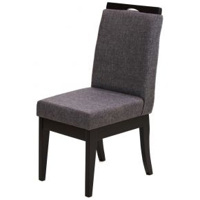 Cadeira Komfort - Preto e Linho Cinza + Opções