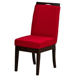Cadeira Komfort - Capuccino com Vermelho Texturizado
