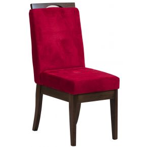 Cadeira Komfort - Verniz Capuccino e Vermelho + Opções