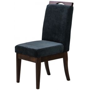 Cadeira Komfort - Verniz Capuccino e Azul Escuro + Opções